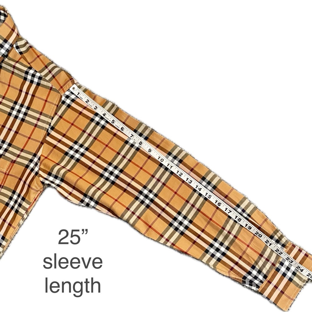 🔥NEW🔥BURBERRY NOVA CHECK L/S Luxury Cotton Button Down👔Oversized🇺🇸Med+/LG🔥 - Picture 7 of 16